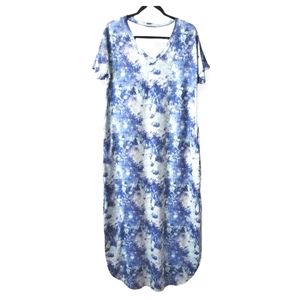 Womens Tie Dye Summer Maxi Dress